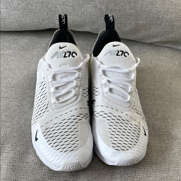 Nike Air Max 270 White and Black Sneakers - Picture 1 of 5